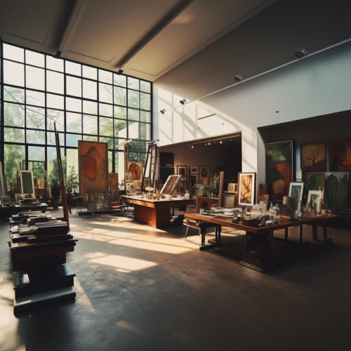 Modern studio setting from Consiglieri's visual identity system