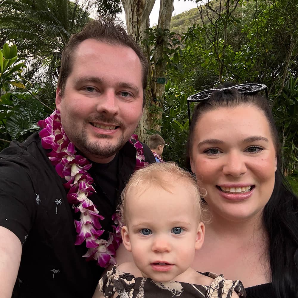 Britton, Kelly, and Eloise in Hawaii